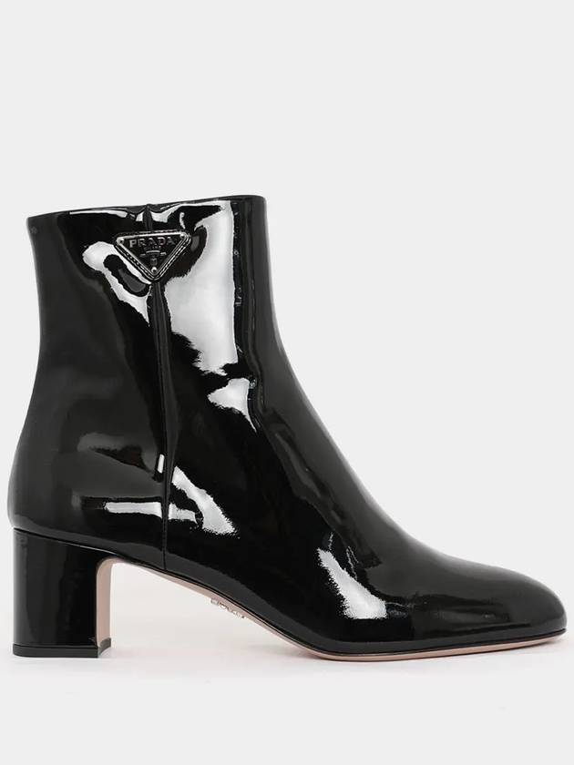 Patent Leather Ankle Boots Black - PRADA - BALAAN 2