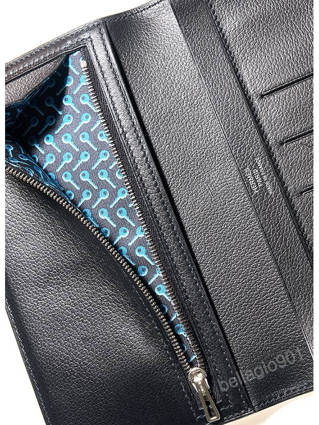 Citizen Twill Long Wallet Evergrain Silk Closet Noir Cabin H085250CKAD - HERMES - BALAAN 3