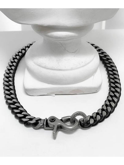 Black Line Chain Necklace Black Silver - BLESSED BULLET - BALAAN 2