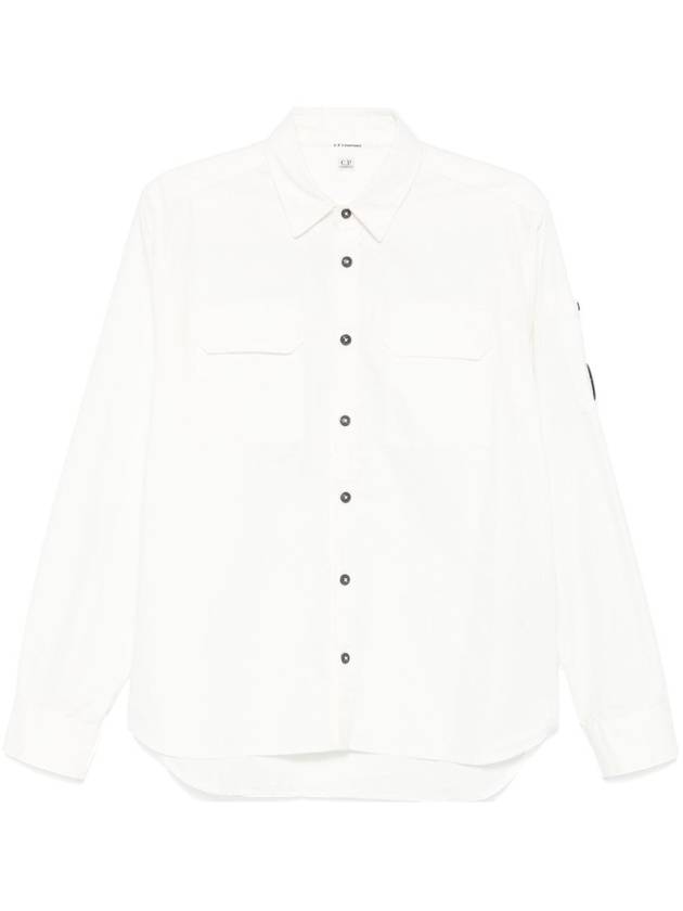 C.P.COMPANY ORGANIC GABARDINE BUTTONED LENS SHIRT - CP COMPANY - BALAAN 1