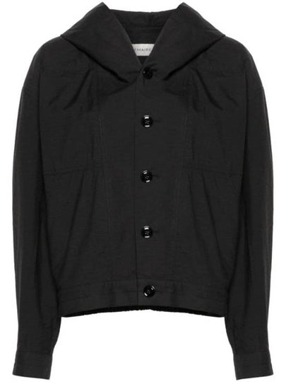 Cotton Crinkled Finish Jacket Black - LEMAIRE - BALAAN 2