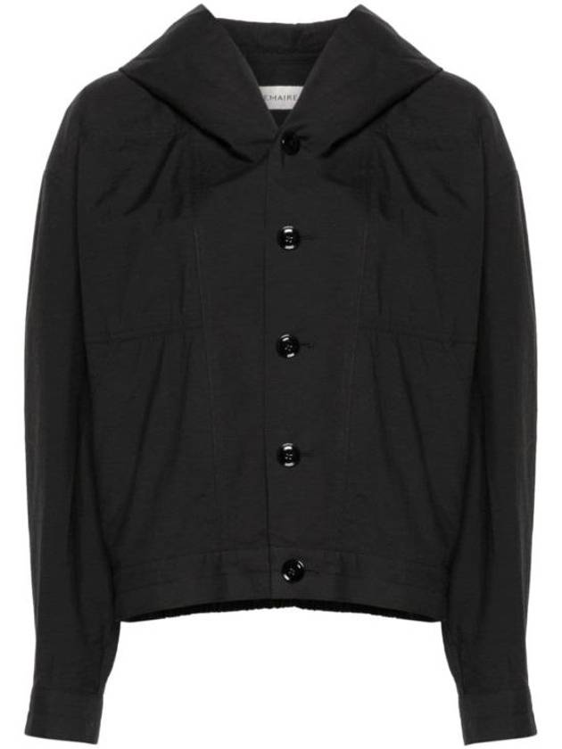 Cotton Crinkled Finish Jacket Black - LEMAIRE - BALAAN 2