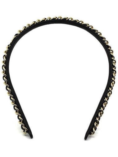 CH CC Chain Hairband Black Gold AB8582 CH21AC008BK - CHANEL - BALAAN 1