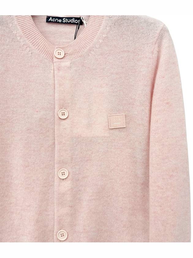 Face Patch Crop Cardigan Pink - ACNE STUDIOS - BALAAN 4