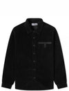 Logo Oversized Cotton Long Sleeve Shirt Black - STONE ISLAND - BALAAN 2