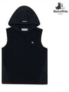 back woven color matching hooded vest 2013LZVRNAVY - BLACK&WHITE - BALAAN 1