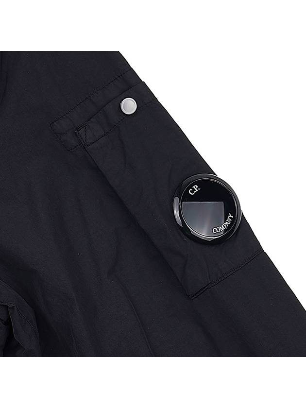 Lens Wappen Double Pocket Over Long Sleeve Shirt Black - CP COMPANY - BALAAN 6