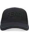 Logo Embroidery Ball Cap Black - FENDI - BALAAN 3