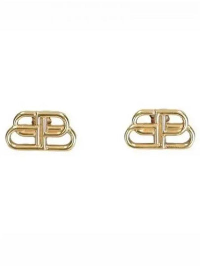 BB Logo Stud Earrings Gold - BALENCIAGA - BALAAN 2