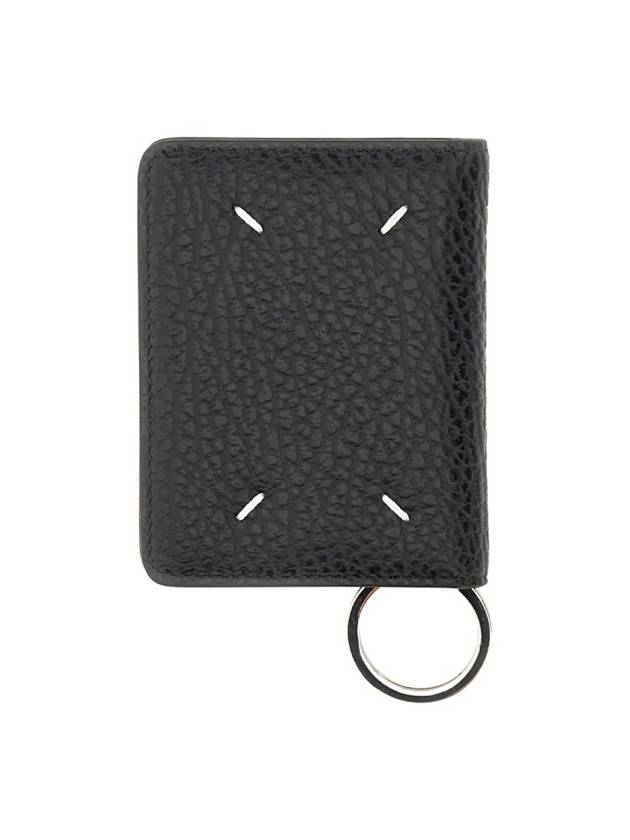 4 Stitch Keyring Card Wallet Black - MAISON MARGIELA - BALAAN 6