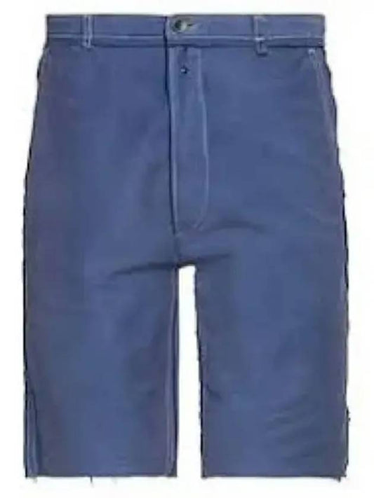 Raw Edge Cotton Bermuda Shorts Blue - MAISON MARGIELA - BALAAN 2