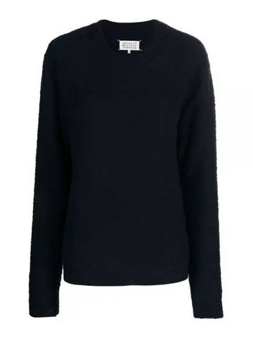 Women s Crew Neck Knit Sweater Navy S51HL0005 S18197 - MAISON MARGIELA - BALAAN 1