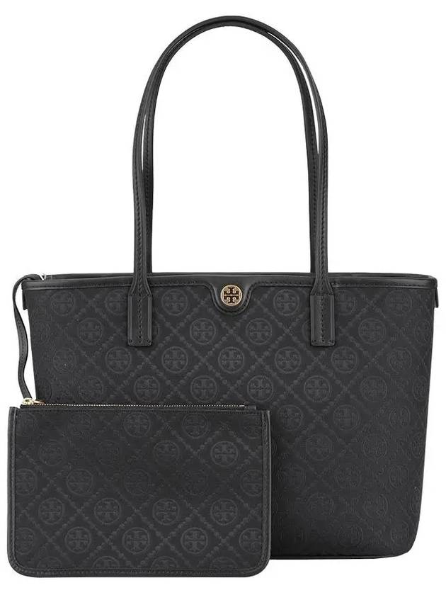 152135 001 T Monogram Small Tote Bag Black - TORY BURCH - BALAAN 2