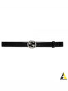 Interlocking G Leather Belt Black - GUCCI - BALAAN 2