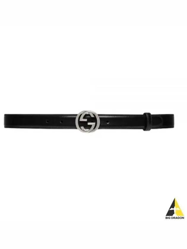 Interlocking G Leather Belt Black - GUCCI - BALAAN 2