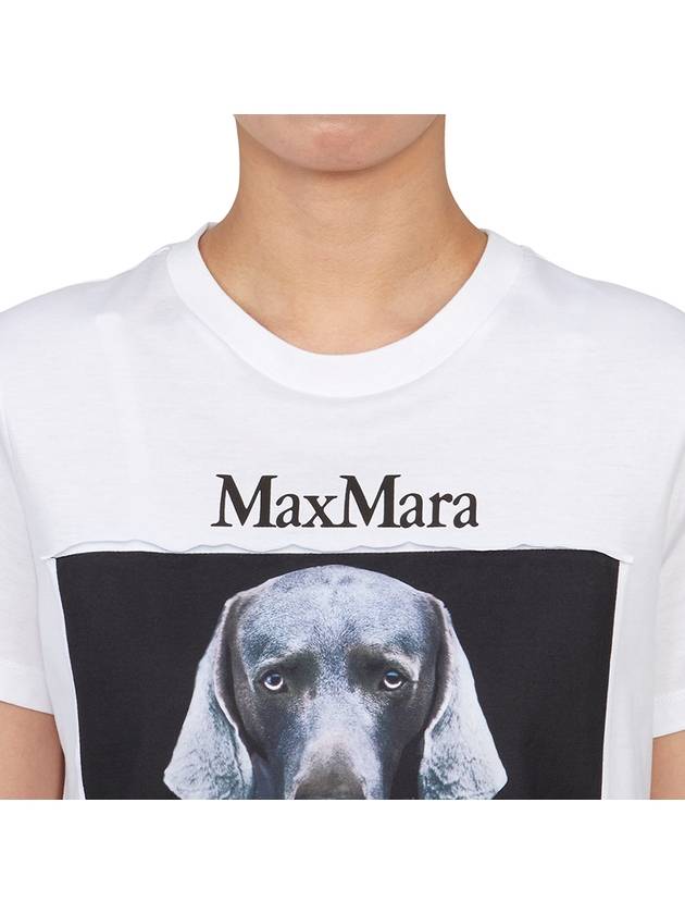 Cipria Print Short Sleeve T-Shirt White - MAX MARA - BALAAN 6