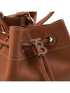 TB Logo Leather Small Bucket Bag Brown - BURBERRY - BALAAN 7