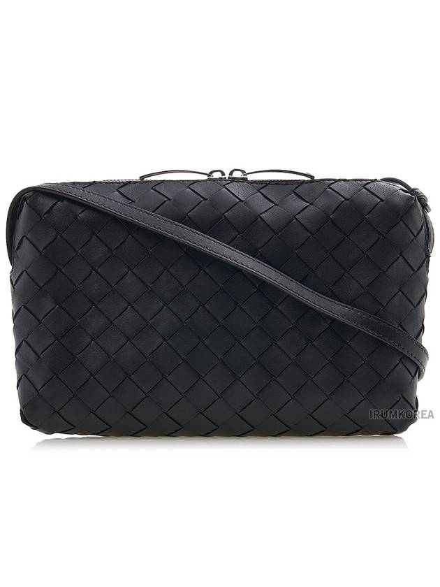 Women's Intrecciato New Nodini Cross Bag Matte Black - BOTTEGA VENETA - BALAAN 4