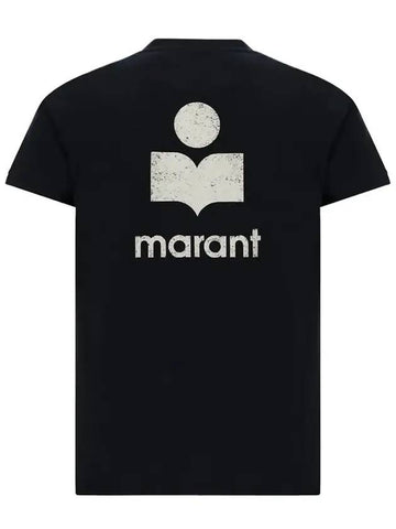 Zafferh Logo Cotton Short Sleeve T-Shirt Black - ISABEL MARANT - BALAAN 1