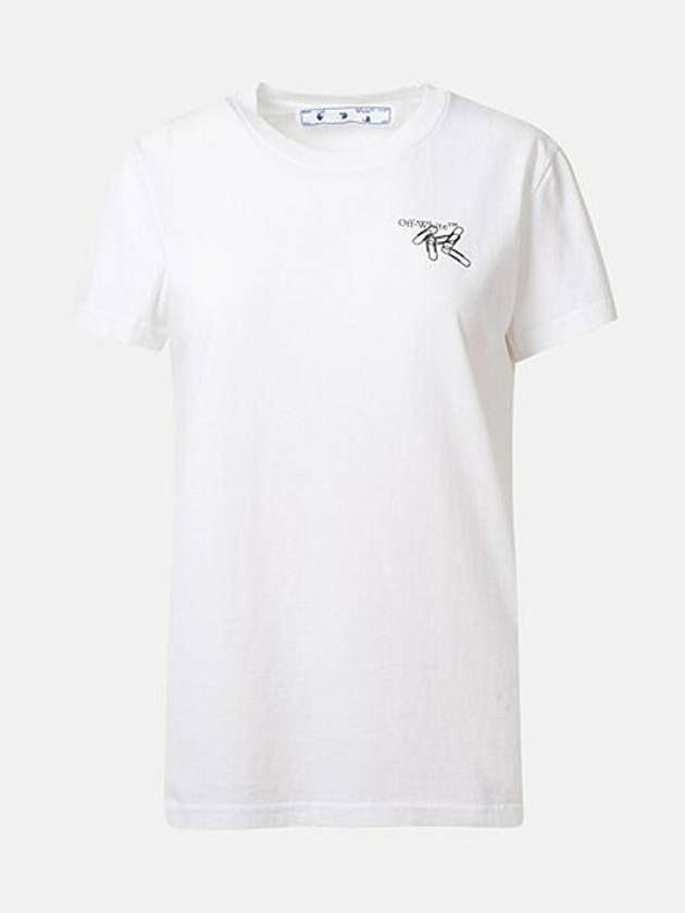 Clip Arrow T-Shirt White OWAA049E - OFF WHITE - BALAAN 1