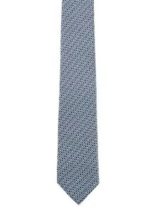 Men's Gancini Logo Silk Tie Navy - SALVATORE FERRAGAMO - BALAAN 2