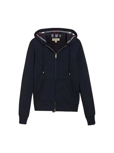 Claredon Hoodie Zip-up Navy - BURBERRY - BALAAN 1