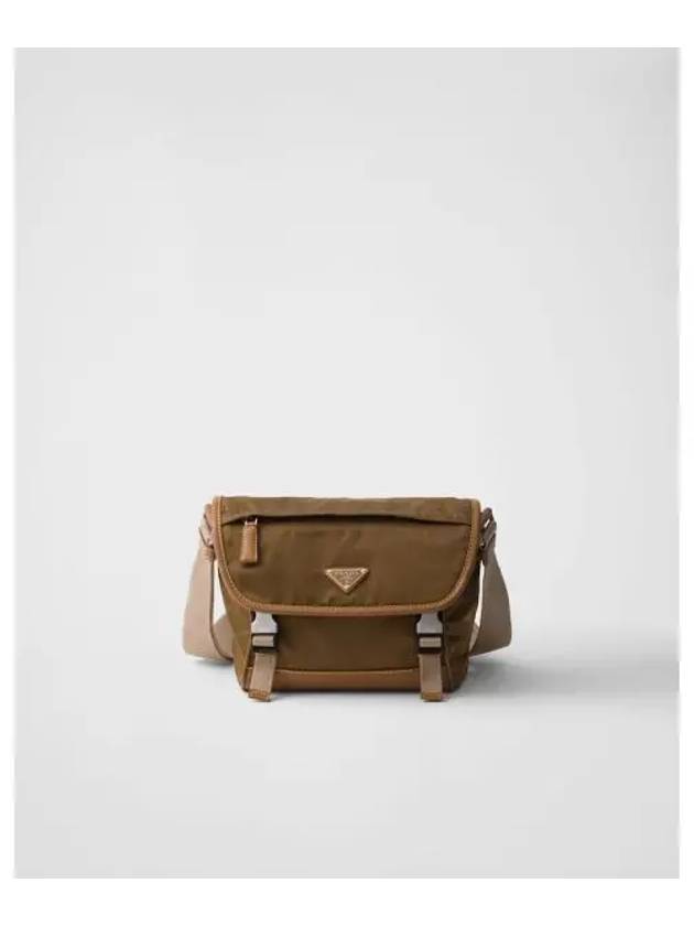 Re-Nylon Leather Shoulder Bag Cork Beige - PRADA - BALAAN 2