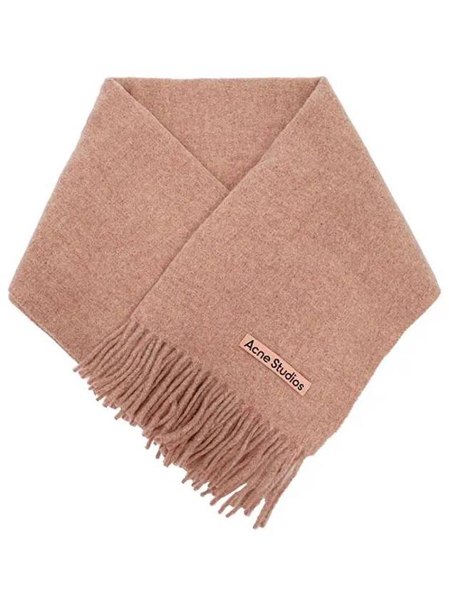 Wool Fringe Scarf Rose Melange - ACNE STUDIOS - BALAAN 5