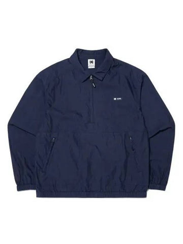 KODAK Garment Washing Collar Anorak Jacket NAVY - KODO - BALAAN 1