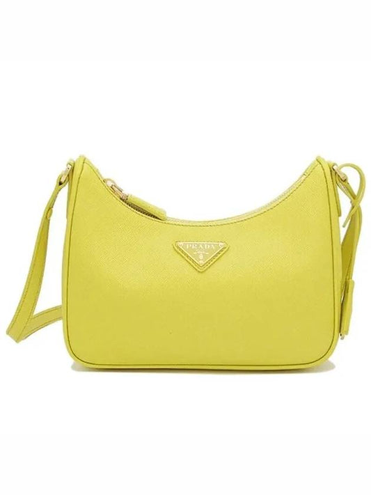 Re-Edition Saffiano Leather Mini Bag Yellow - PRADA - BALAAN 2