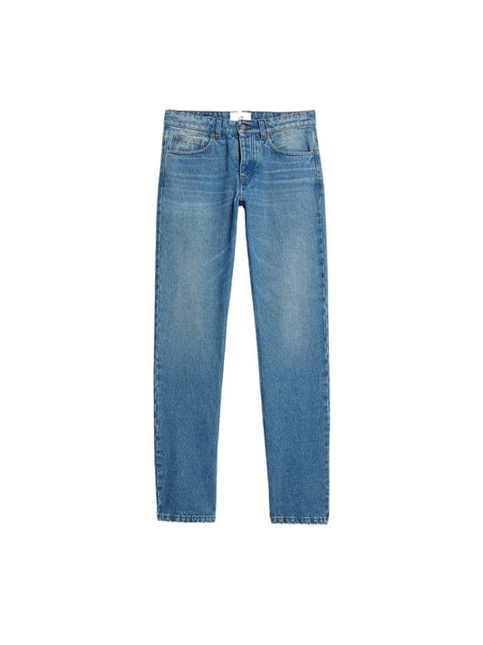 Tapered Fit Straight Jeans Blue - AMI - BALAAN 1