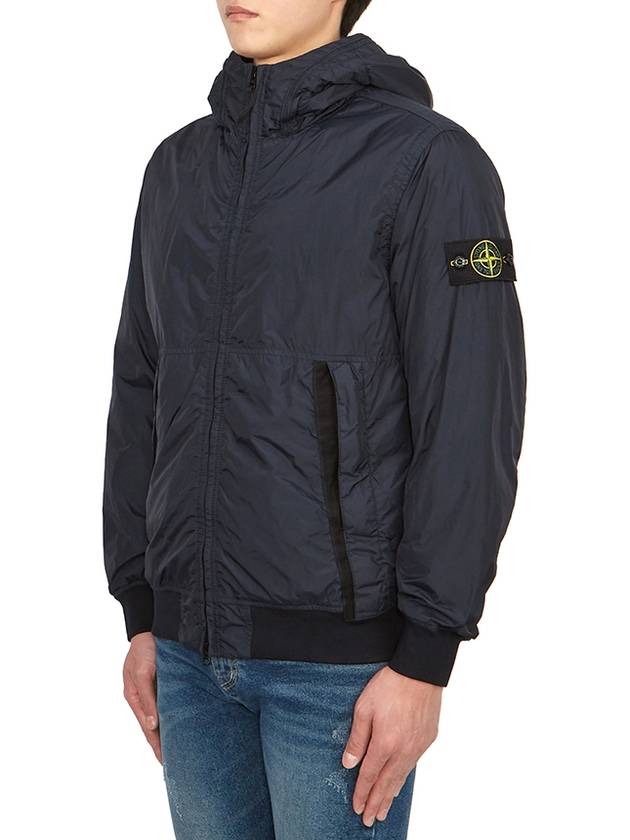 Men's Garment Dyed Crinkle Reps Recycled Nylon Primaloft TC Hooded Jacket Navy - STONE ISLAND - BALAAN 4