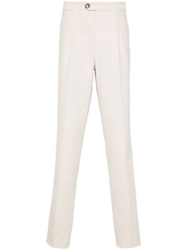 Slim Fit Straight Pants Sand Beige - BRUNELLO CUCINELLI - BALAAN 2