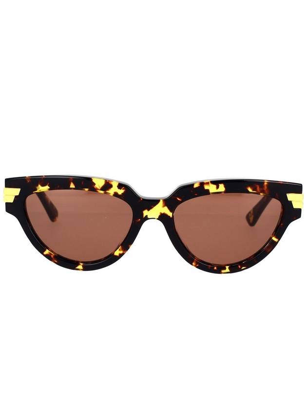 Eyewear Gold Logo Cat Eye Sunglasses Havana - BOTTEGA VENETA - BALAAN 2