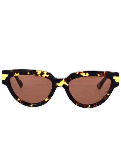 Eyewear Gold Logo Cat Eye Sunglasses Havana - BOTTEGA VENETA - BALAAN 2