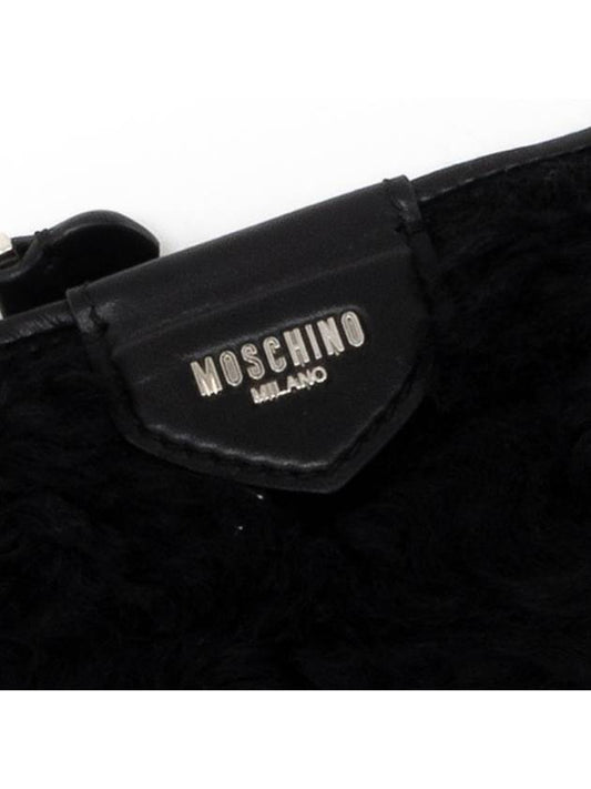 Fur black clutch bag A8444 8213 - MOSCHINO - BALAAN 2