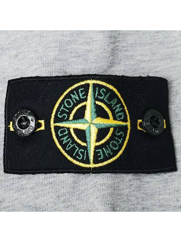 Compass Patch Crew Neck Sweatshirt Grey Melange - STONE ISLAND - BALAAN 5