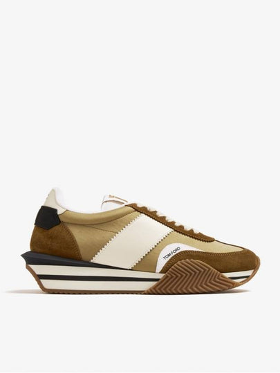 Logo James Panel Low Top Sneakers Brown - TOM FORD - BALAAN 2