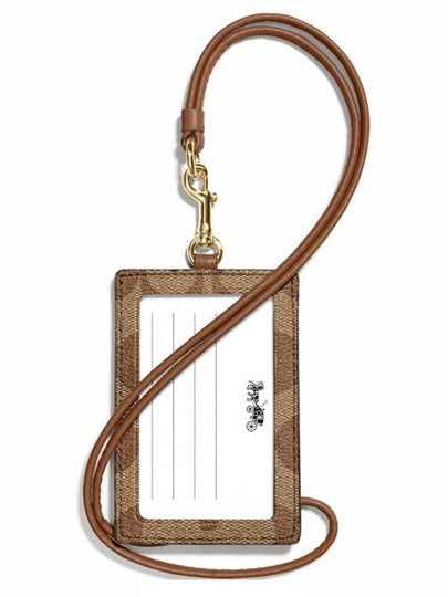 Lanyard necklace card wallet light brown - COACH - BALAAN 2