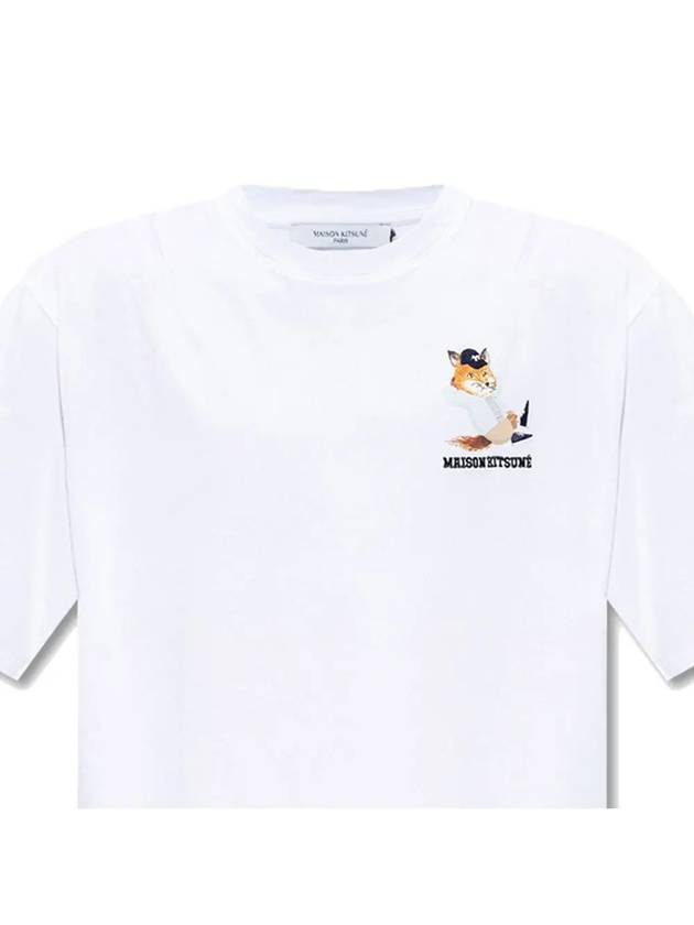 Small Dressed Fox Easy Cotton Short Sleeve T-Shirt White - MAISON KITSUNE - BALAAN 5