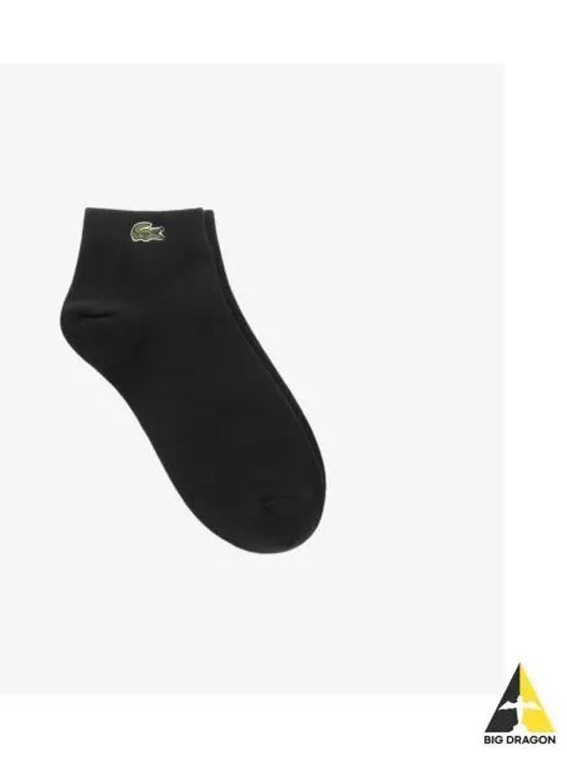 Men s Basic Solid Ankle Socks Black - LACOSTE - BALAAN 1