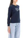 Women's Tina Logo Sweat Sweatshirt Navy - A.P.C. - BALAAN 5