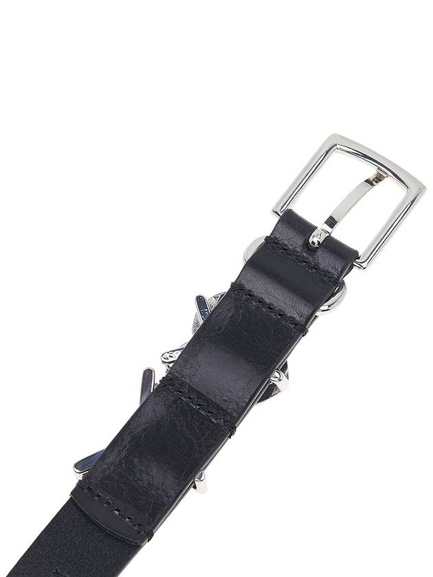 Y Project Y Love Buckle Leather Belt BELT11S24 BLACK SILVER - Y/PROJECT - BALAAN 7