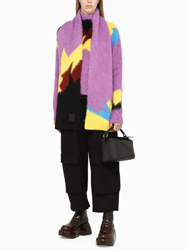 Anagram Patch Color Block Intarsia Muffler - LOEWE - BALAAN 5