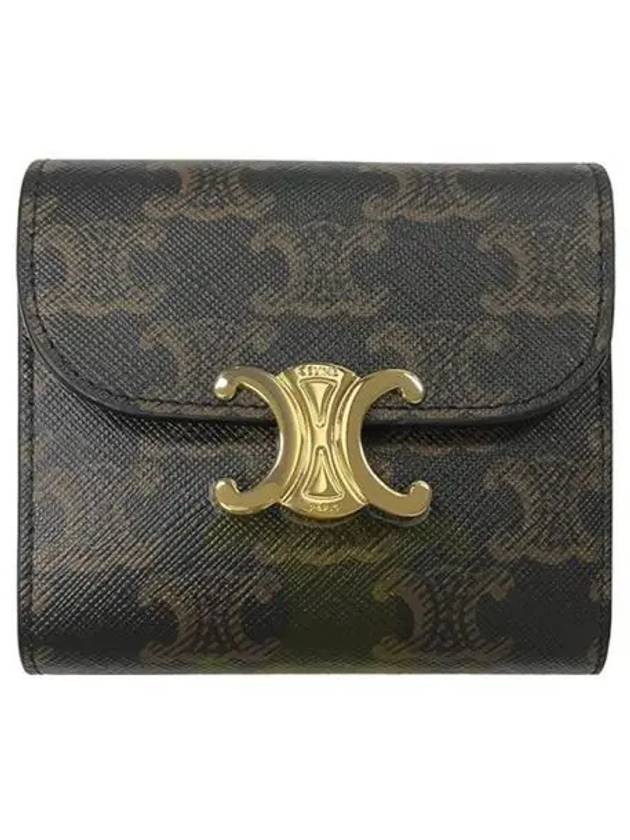 Triomphe Canvas Small Flap Ring Wallet 271437 - CELINE - BALAAN 1