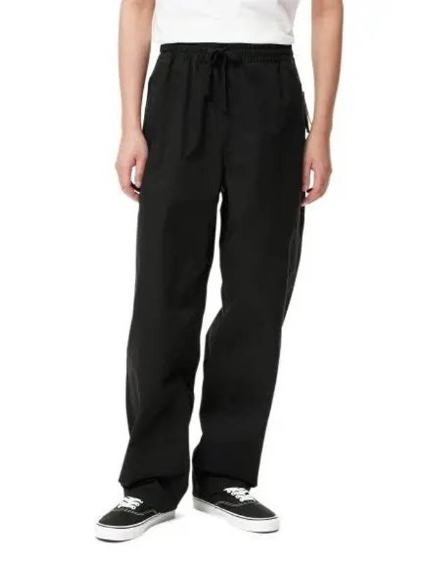 Range Baggy Tapered Elastic Waist Straight Pants Black - VANS - BALAAN 2