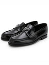 Brushed Leather Loafers Black - PRADA - BALAAN 4