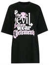 Devil Wear Printing Short Sleeve T-Shirt Black - VETEMENTS - BALAAN.