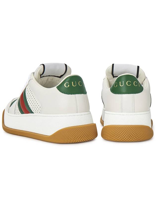 Women's Screener Web Low Top Sneakers White - GUCCI - BALAAN 7