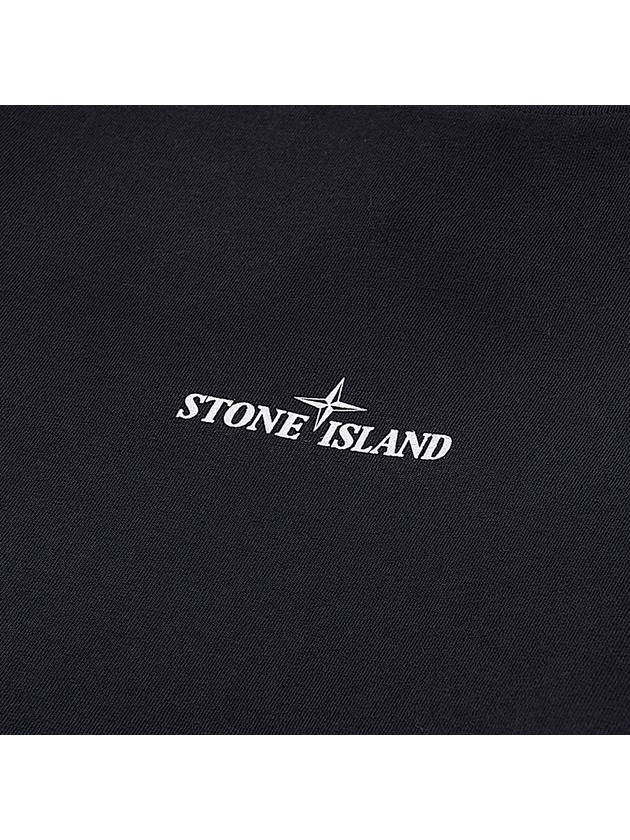 Logo Print Short Sleeve T-Shirt Black - STONE ISLAND - BALAAN 6